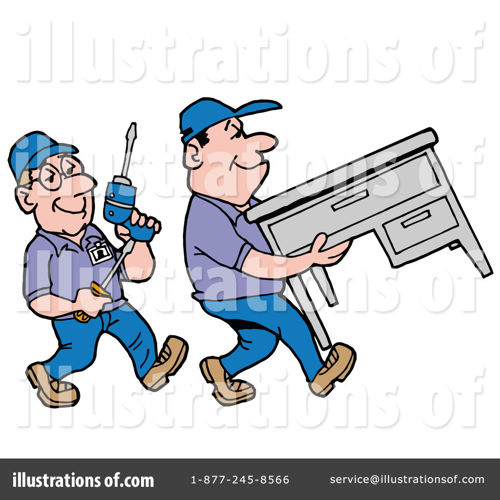 Royalty Free  Rf  Movers Clipart Illustration By Lafftoon   Stock