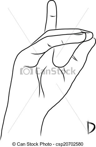 Vector Of Sign Language And The Alphabet The Letter D Csp20702580