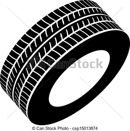 Vector   Vector Black Tyre Symbol   Stock Illustration Royalty Free