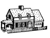 Version Of An Illustration Of A Small Bungalow Home   Clipart Graphic