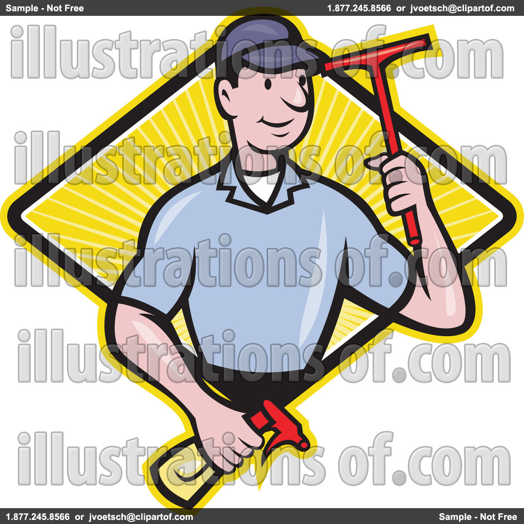 Washer Clipart Royalty Free Rf Window Washer Clipart Illustration By