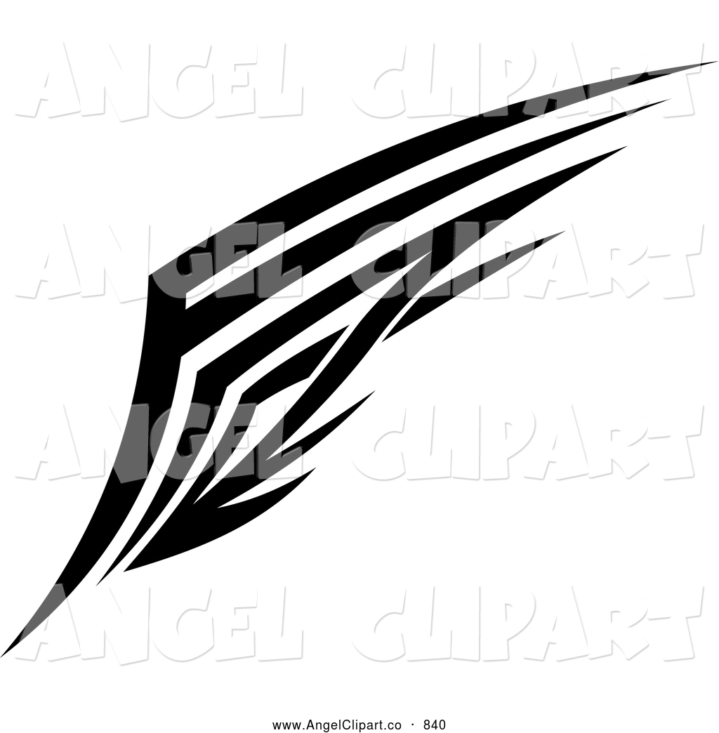 Wing Black And White Tribal Angel Wing Black And White Tribal Angel