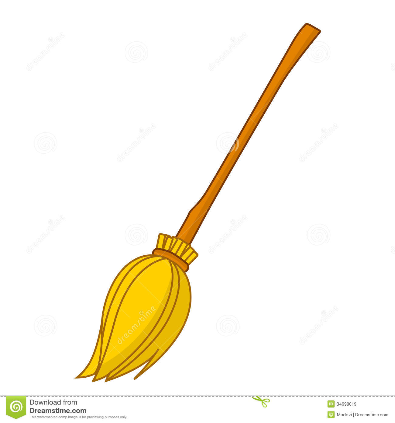 Witch Broom Clipart Broom Isolated Illustration
