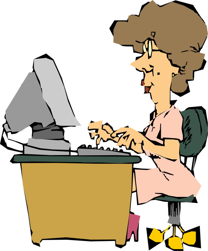 Woman Using A Computer 1 Computer Clipart Pictures Png 104 72 Kb Woman