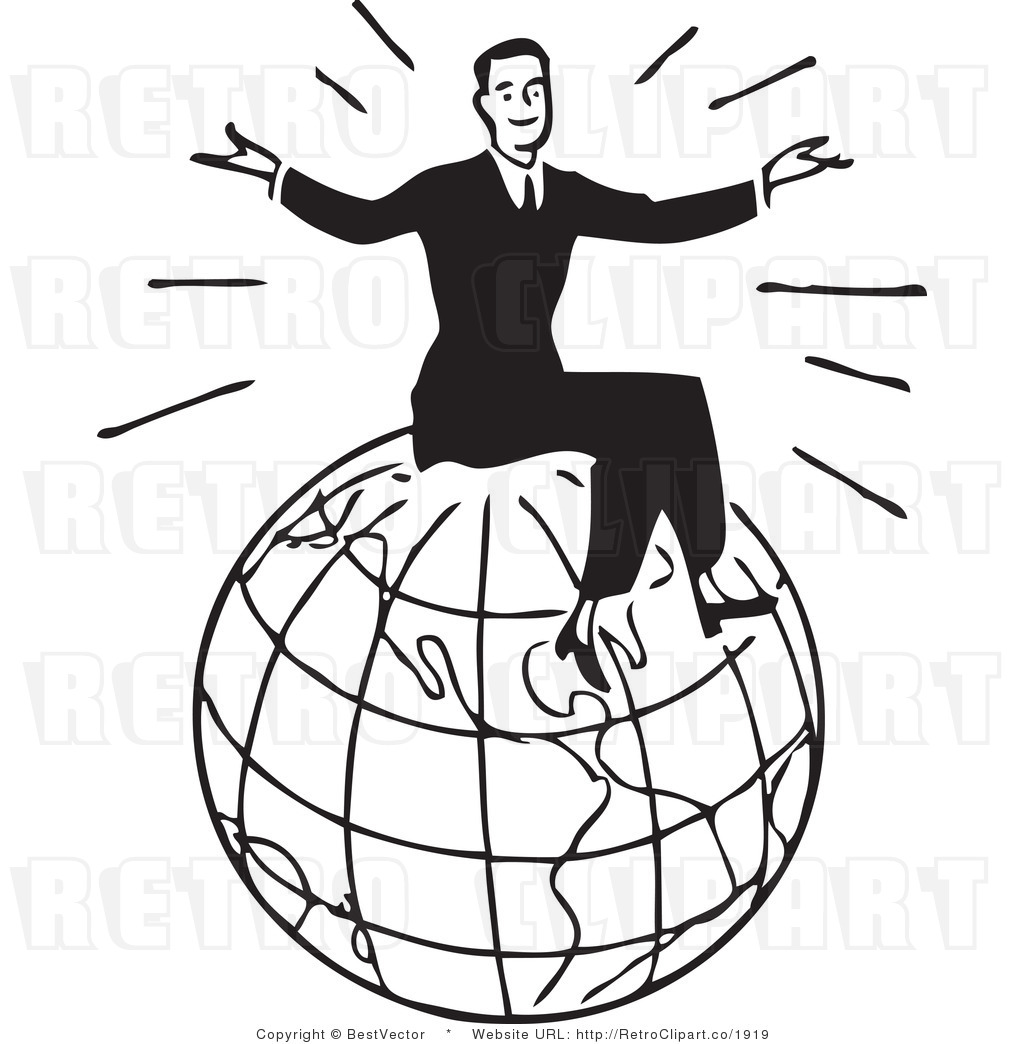 World Clipart Black And White Royalty Free Black And White Retro