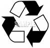 Black And White Recycling Arrow Symbol Clipart Image