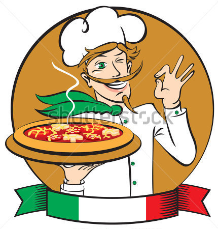 Chef Italiano Com Pizza Clip Arts   Clipartlogo Com