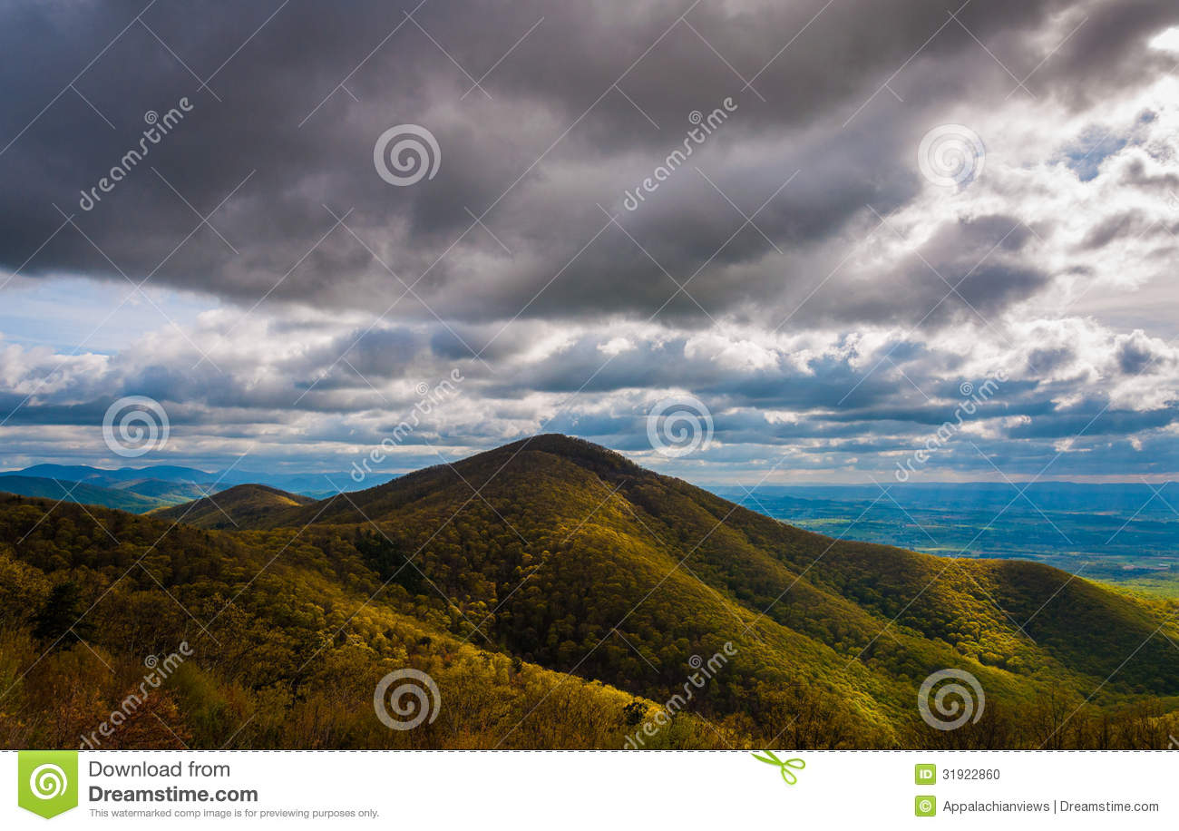 Evening View Of The Appalachian Mountains In Shenandoah National Park