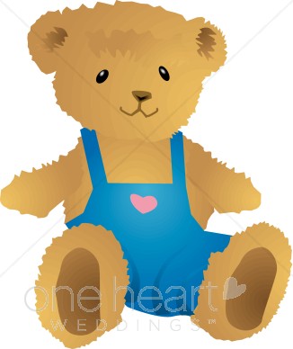 Fuzzy Teddy In Blue Overalls