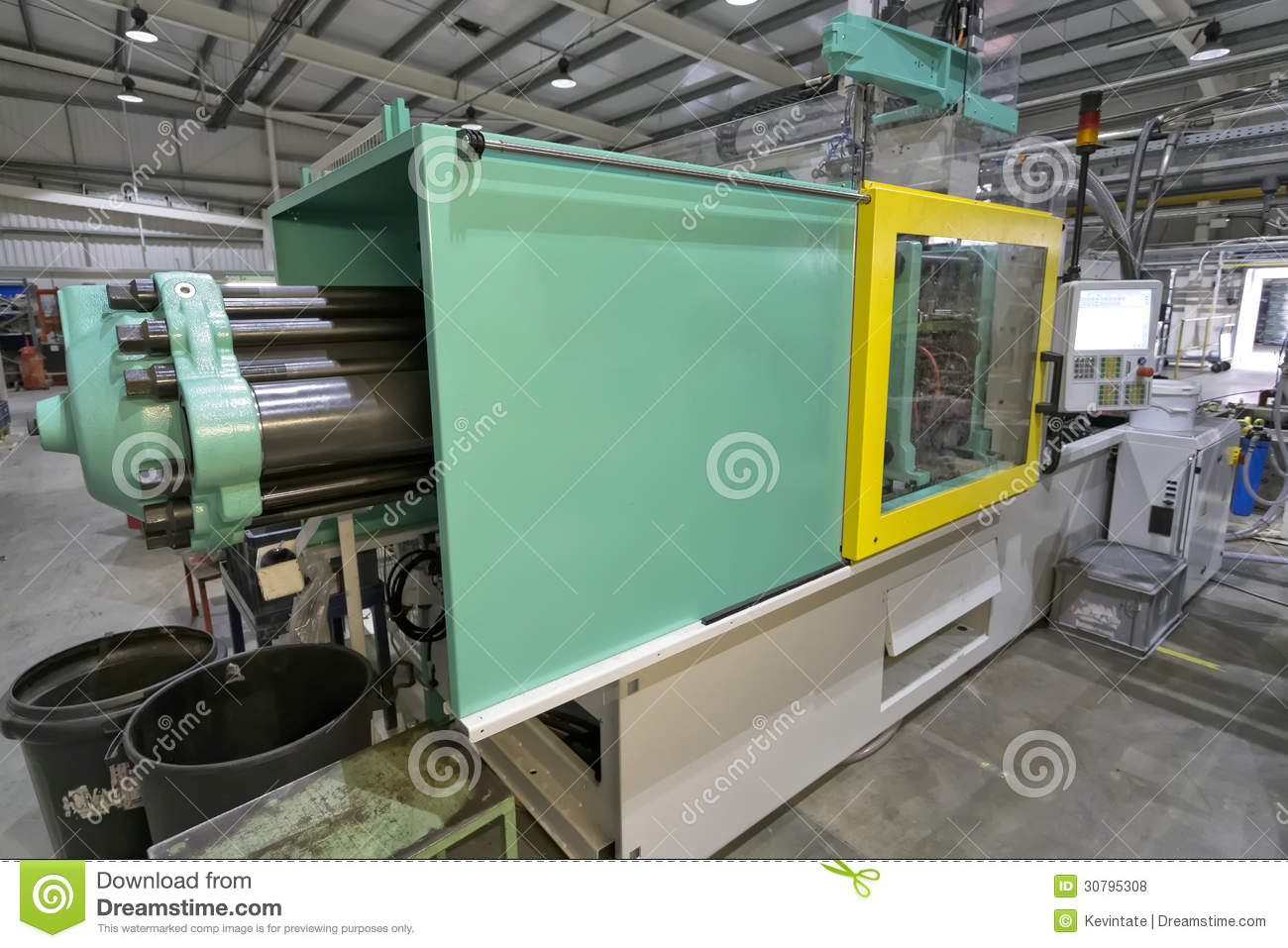 Injection Moulding Machine Used For The Forming Of Plastic Parts Using    