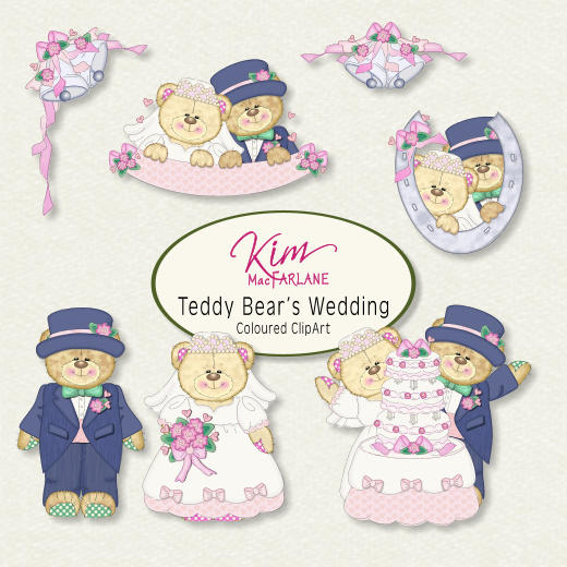 Kim S Clipart   Teddy Bear S Wedding   Buddly Crafts