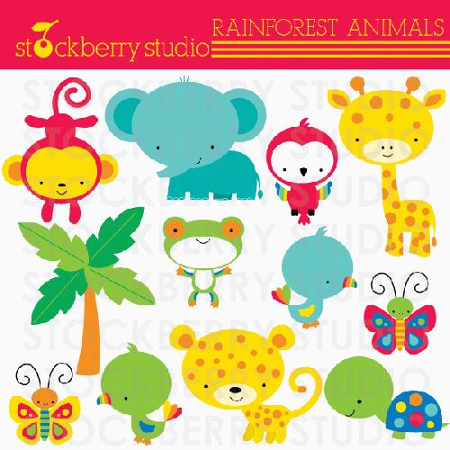 My Grafico Rainforest Animals Clipart Adorable Rainforest Animals To    