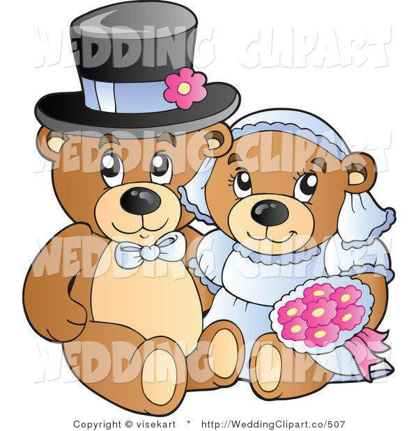 Of A Wedding Teddy Bear Couple Wedding Clip Art Visekart