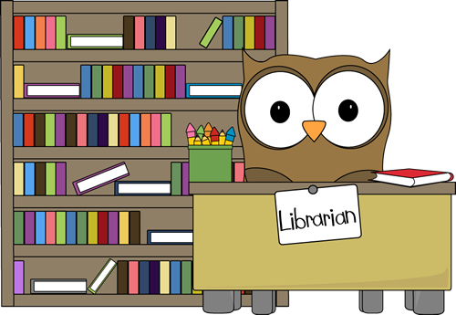 Owl Classroom Librarian Clip Art Image   Owl Librarian Sitting Behind