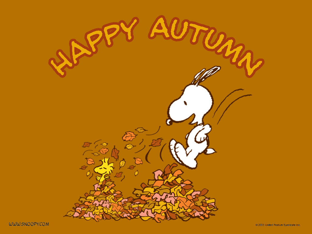 Snoopy Happy Autumn   Autumn Wallpaper  25733615    Fanpop