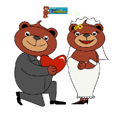 Teddy Bear Wedding Clipart