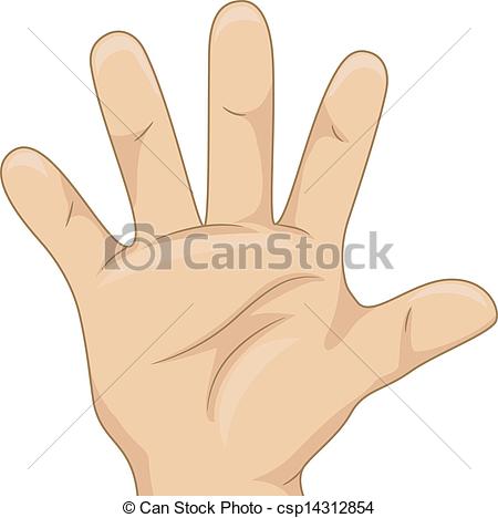 Vektor   Kid S Hand Showing Five Hand Count   Stock Illustration