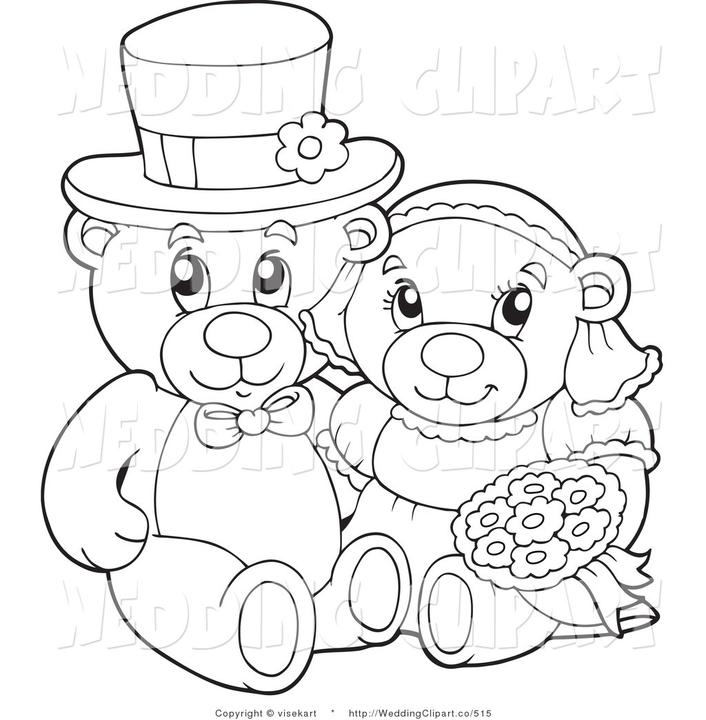 Wedding Black And White Teddy Bear Couple Wedding Black And White