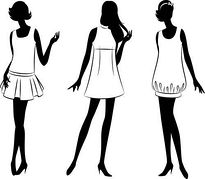 50s Girl Illustration Silhouette Illustrations And Clipart