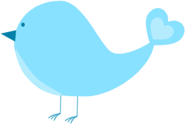 Blue Bird Clip Art Image   Blue Bird With A Heart Shaped Tail Vector    