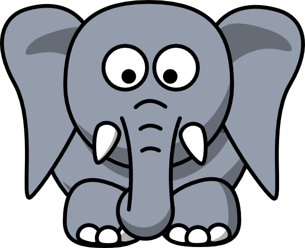 Cartoon Elephant Clip Art At Clker Com   Vector Clip Art Online