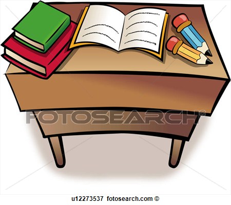 Clip Art   Book Writing Materials Table Pencil Object  Fotosearch