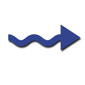 Clipart Image Is Of A Wavy Blue Arrow  This Picture Shows An Arrow    