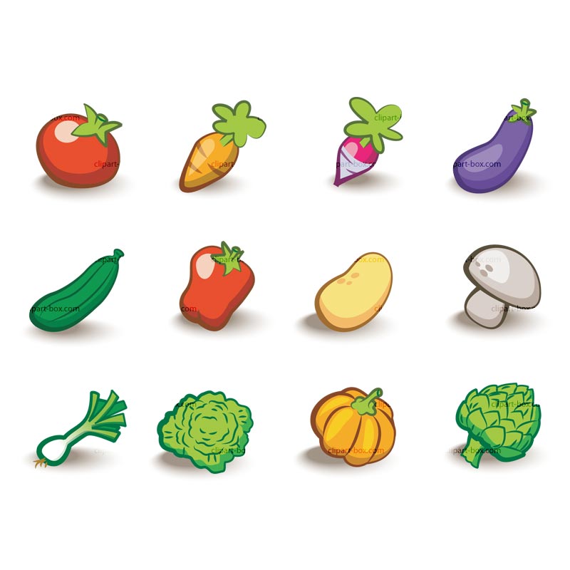 Clipart Vegetables Icons   Royalty Free Vector Design