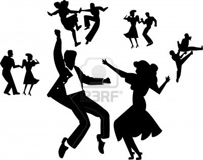 Dancers In Silhouette From Bygone Era Stock Photo   Let Them Eat Cake