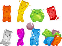 Gummy Bear Cartoon Collection Royalty Free Stock Photos