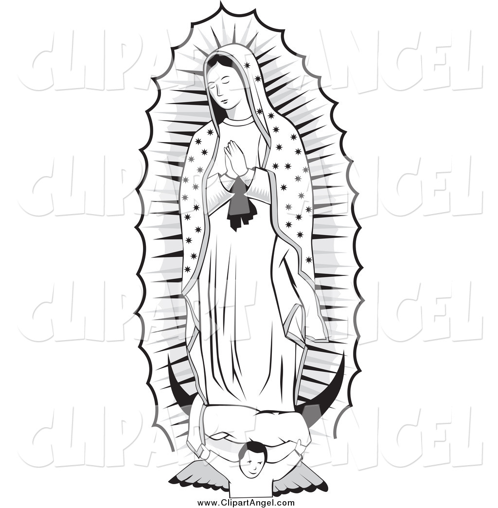 Larger Preview  Illustration Vector Of A Black And White Angel And The