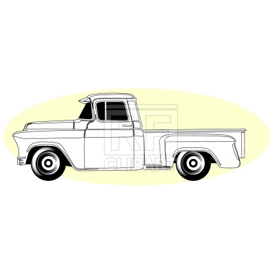 Retro Pick Up Truck 1056 Download Royalty Free Vector Clipart  Eps