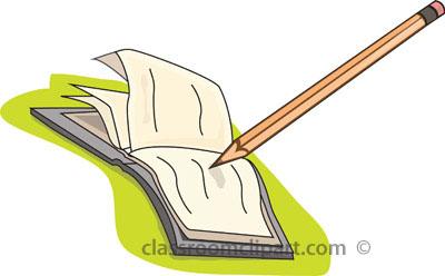 School   Open Book With Pencil   Classroom Clipart