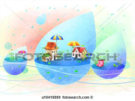 Stock Illustration Of Monsoon Season U10418889   Search Vector Clipart