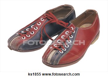 Stock Image   Old Fashioned Bowling Shoes  Fotosearch   Search Stock