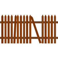 Broken Picket Fence Clip Art Free Vector