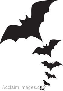 Clip Art Of Flying Bats
