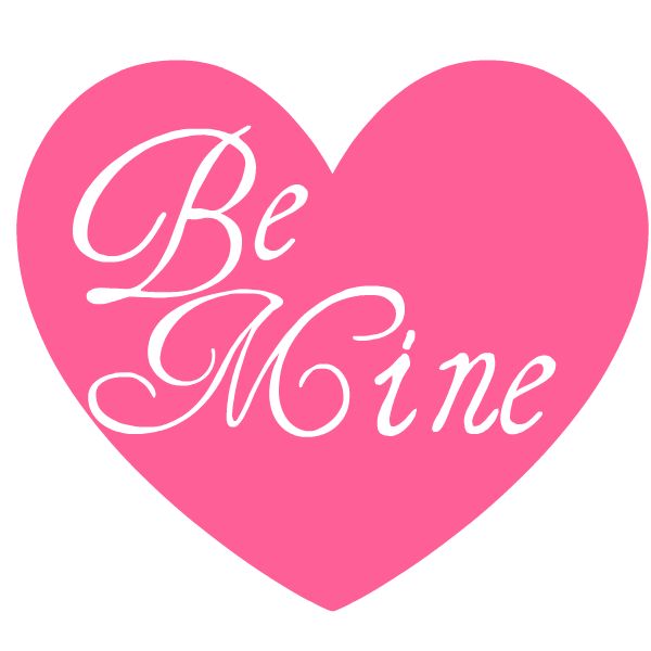 Com Hub Free Valentine Clip Art Be Mine Pink Heart Valentine Clip Art