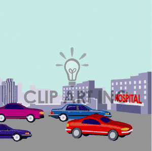 Freeway Expressway City Building Buildings Cities Hospital003 Gif Clip