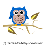 Having An Owl Themed Party For A Boy Use This Adorable Blue Baby Owl
