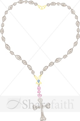 Heart Shaped Cross Necklace   Cross Clipart