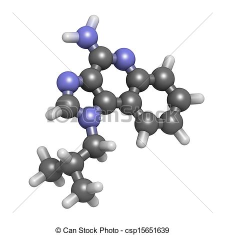 Illustration   Imiquimod Topical Skin Cancer Drug Chemical Structure