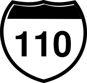 Interstate Sign I 110 Clip Art At Clker Com   Vector Clip Art Online