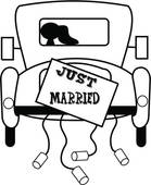 Just Married   Royalty Free Clip Art
