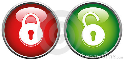 Lock Or Unlock Button In Internet  Computer Website Or Cellular