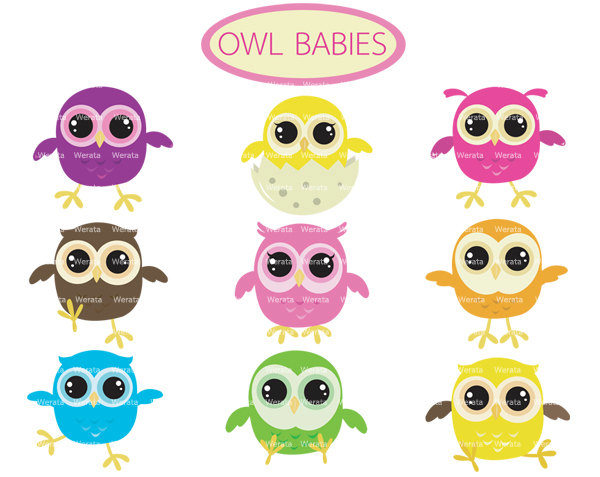 Mom And Baby Owl Clip Art Owl Baby Clip Art   Baby Owl