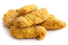 Pile Of Frozen Bread Crumbed Chicken Strips Royalty Free Stock Image