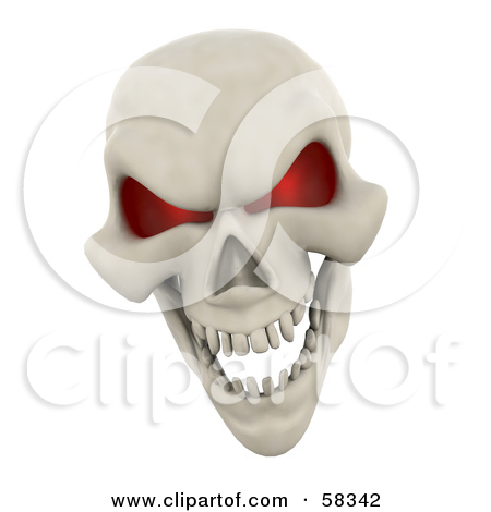 Royalty Free  Rf  Clipart Illustration Of A 3d Human Skeleton Head