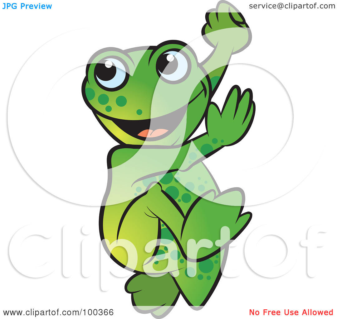 Royalty Free  Rf  Clipart Illustration Of A Happy Frog Jumping By Lal