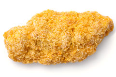 Single Frozen Bread Crumbed Chicken Strip On White  Royalty Free Stock    